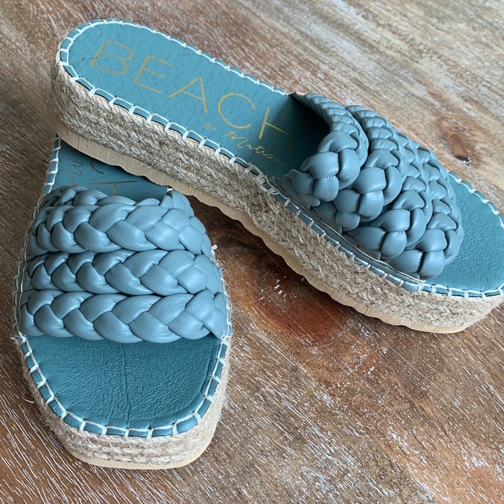 NWOB BEACH By Matisse Pacific Platform Sandal Size‎ 8 Turquoise